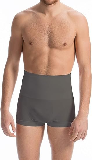 Men's shaping control boxer briefs with waist girdle