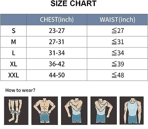 Mens Slimming Shirt Body Shaper Vest Compression Shirt Tummy Control Shapewear Abdomen Undershirt