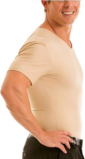 Men’s Slimming Compression Body Shaper V-Neck for Back Support