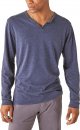 Men's Venice Burnout Notch Neck Long Sleeve Tee